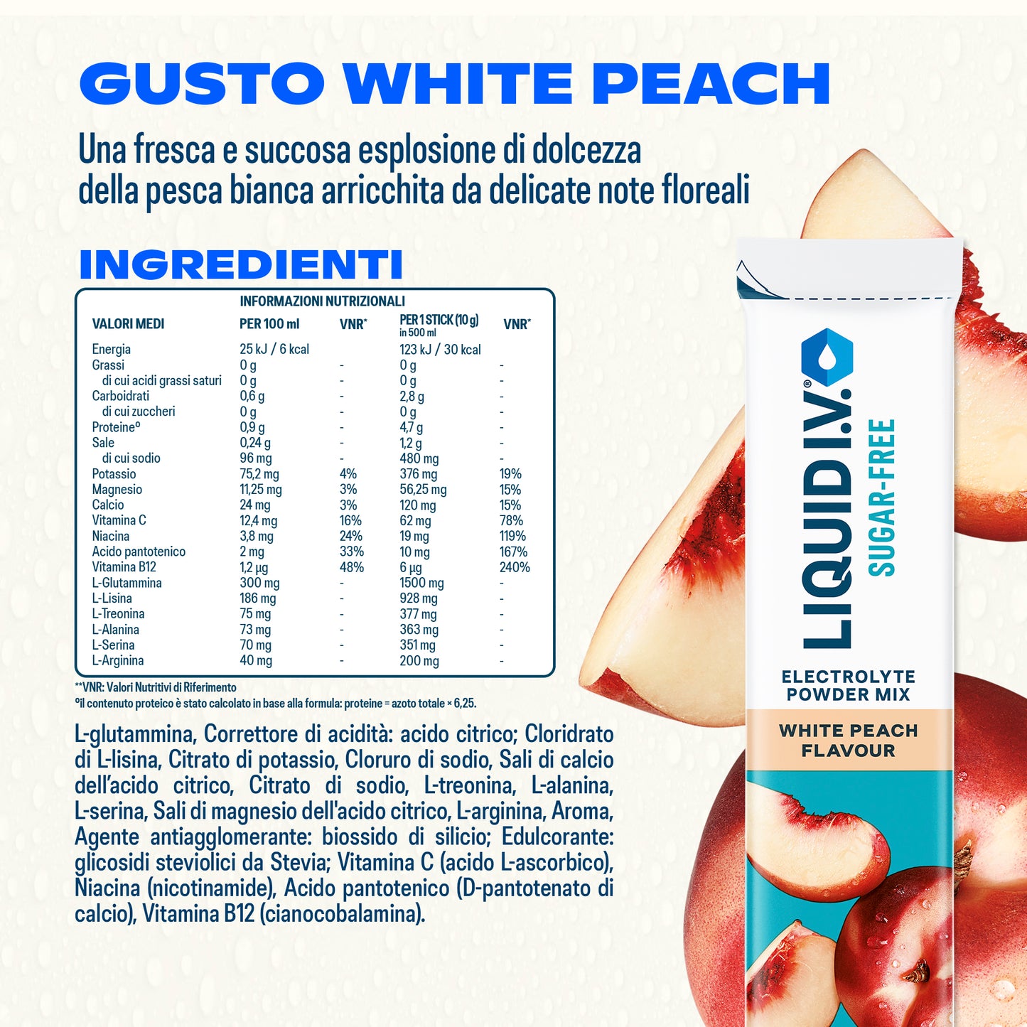 Liquid I.V.® Sugar-Free - White Peach 16PK